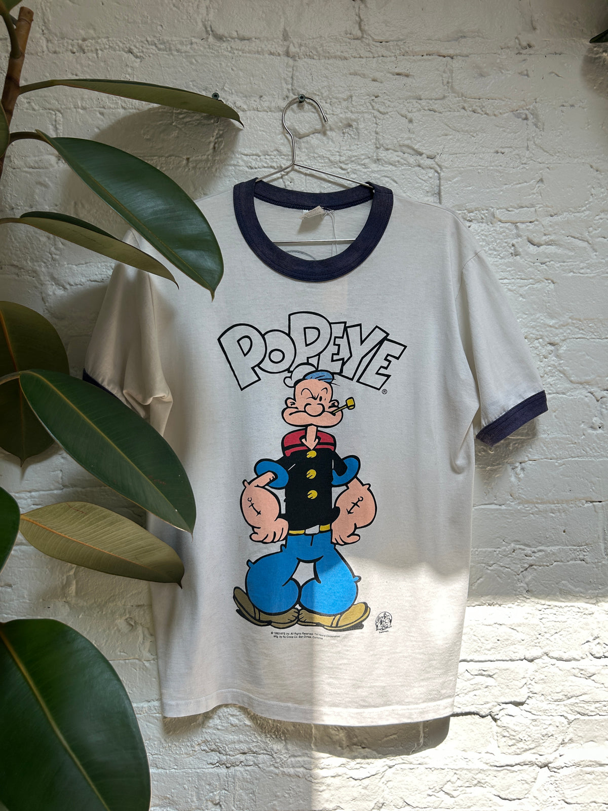 T-shirt Vintage Popeye 2002 - Bleu - Taille L - Coton - Neuf Sans étiquettes