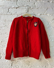 50-60's Wool Zip Up Sweater